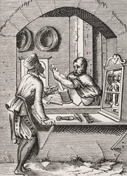 Drahtarbeiter, nach einem Holzschnitt von Jost Amman (1539-91) aus 